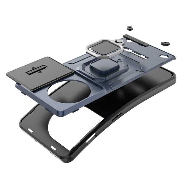 For OnePlus 11R 5G Sliding Camshield TPU + PC Shockproof Phone Case with Holder(Purple) - OnePlus Cases by PMC TechLife | Online Shopping South Africa | PMC TechLife | Buy Now Pay Later Mobicred
