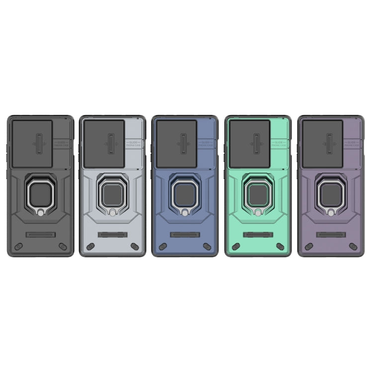 For OnePlus ACE 3 5G Sliding Camshield TPU + PC Shockproof Phone Case with Holder(Purple) - OnePlus Cases by PMC TechLife | Online Shopping South Africa | PMC TechLife | Buy Now Pay Later Mobicred