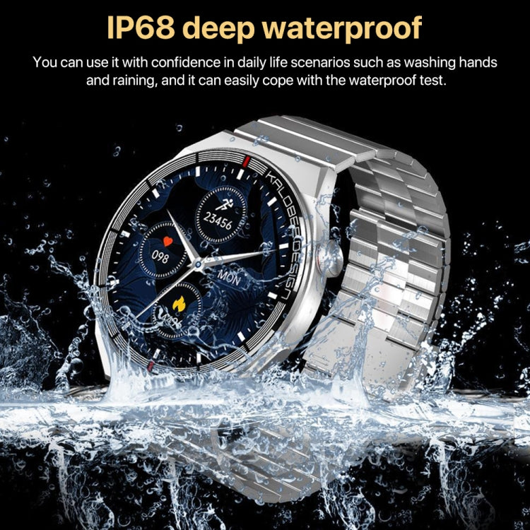 1.3 inch Bamboo Steel Band IP68 Waterproof Smart Watch Support Bluetooth Call(Black) - Smart Watches by PMC TechLife | Online Shopping South Africa | PMC TechLife | Buy Now Pay Later Mobicred