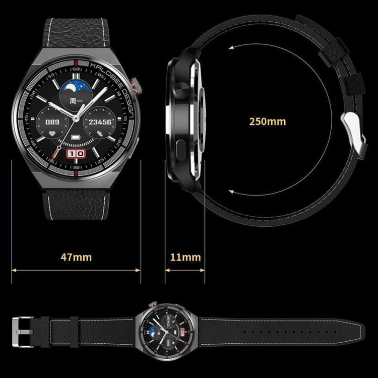 1.3 inch Bamboo Steel Band IP68 Waterproof Smart Watch Support Bluetooth Call(Black) - Smart Watches by PMC Jewellery | Online Shopping South Africa | PMC Jewellery | Buy Now Pay Later Mobicred