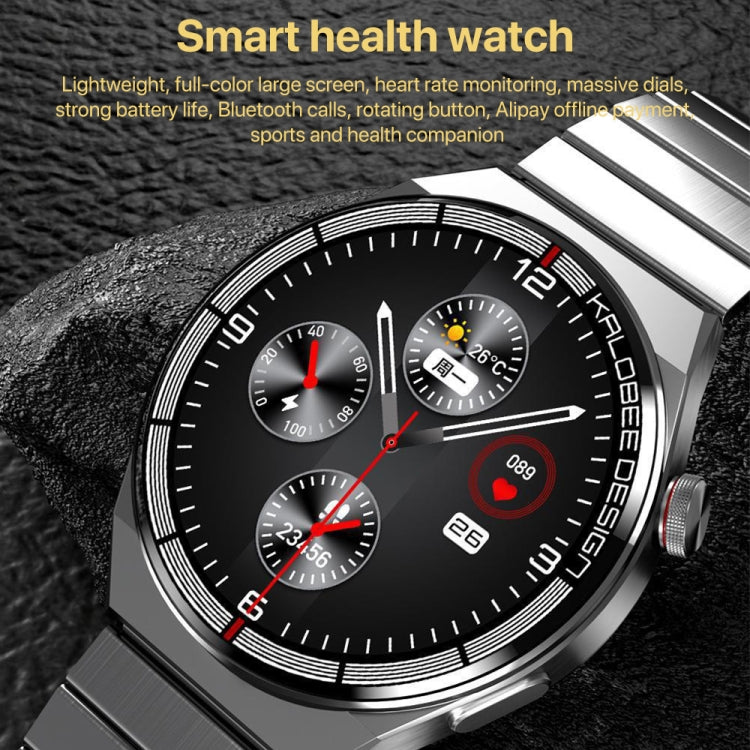 1.3 inch Bamboo Steel Band IP68 Waterproof Smart Watch Support Bluetooth Call(Black) - Smart Watches by PMC TechLife | Online Shopping South Africa | PMC TechLife | Buy Now Pay Later Mobicred