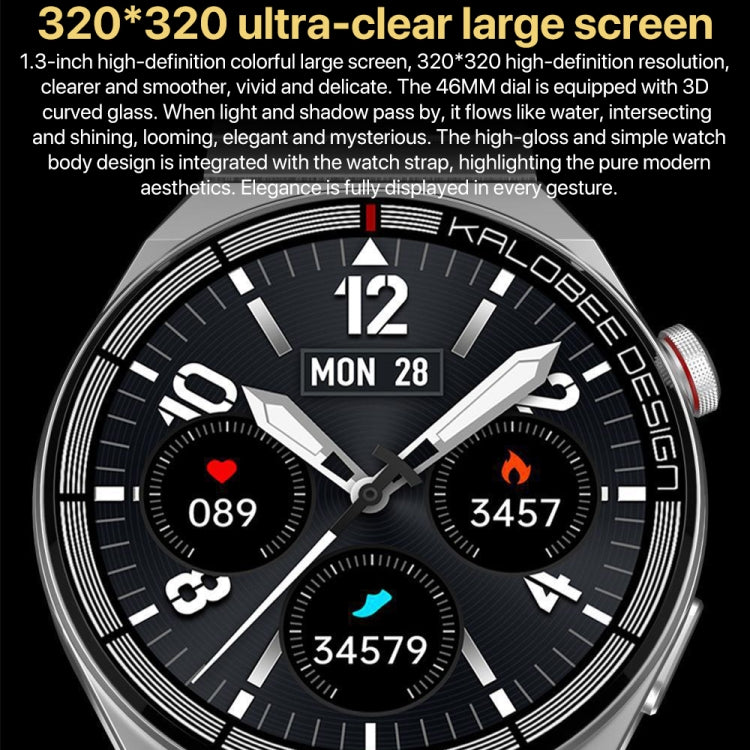 1.3 inch Bamboo Steel Band IP68 Waterproof Smart Watch Support Bluetooth Call(Black) - Smart Watches by PMC TechLife | Online Shopping South Africa | PMC TechLife | Buy Now Pay Later Mobicred