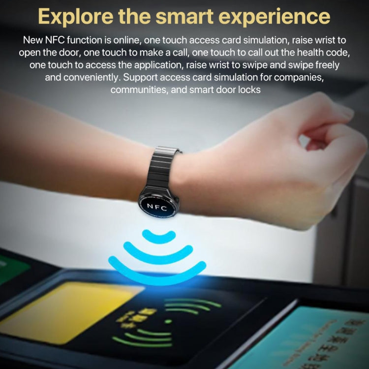 1.3 inch Bamboo Steel Band IP68 Waterproof Smart Watch Support Bluetooth Call(Black) - Smart Watches by PMC TechLife | Online Shopping South Africa | PMC TechLife | Buy Now Pay Later Mobicred