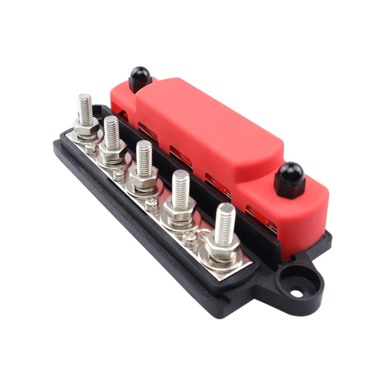 CP-4132 RV / Yacht M6 5-stud Double Row Busbar(Red Black) - Fuse by PMC TechLife | Online Shopping South Africa | PMC TechLife | Buy Now Pay Later Mobicred