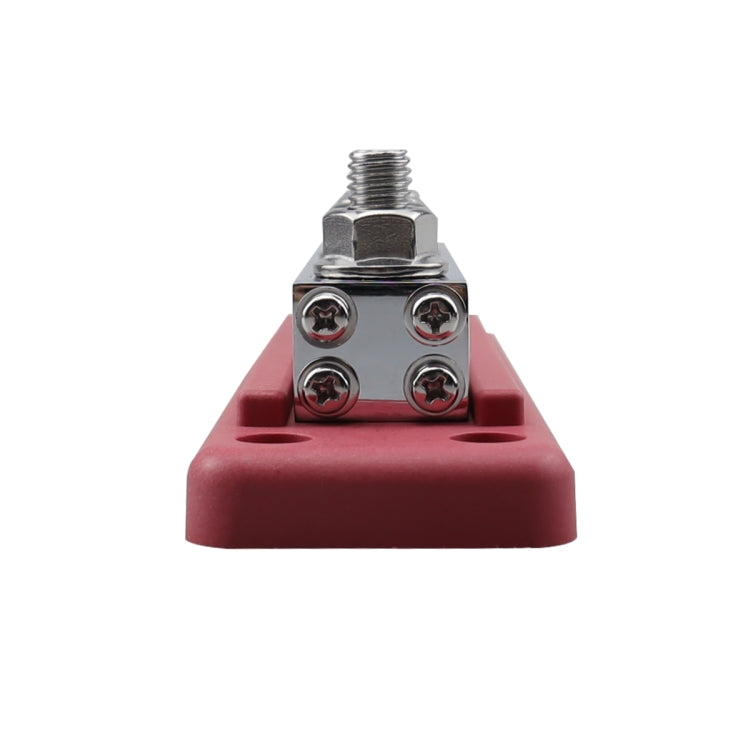 RV 600A High Current Busbar 4-way Straight M10 Wiring Studs(Red) - Fuse by PMC TechLife | Online Shopping South Africa | PMC TechLife | Buy Now Pay Later Mobicred