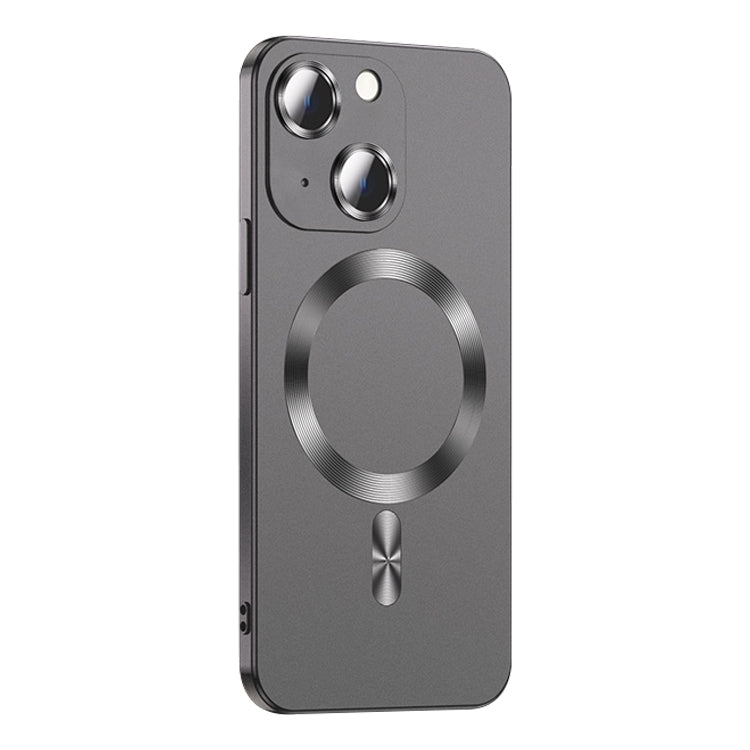 For iPhone 15 Liquid Lens Protector Magsafe Phone Case(Grey) - iPhone 15 Cases by PMC Jewellery | Online Shopping South Africa | PMC Jewellery