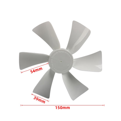 A8702 6 inch RV Skylight Vent D-hole Fan Blade(White) - Air Conditioning System by PMC Jewellery | Online Shopping South Africa | PMC Jewellery