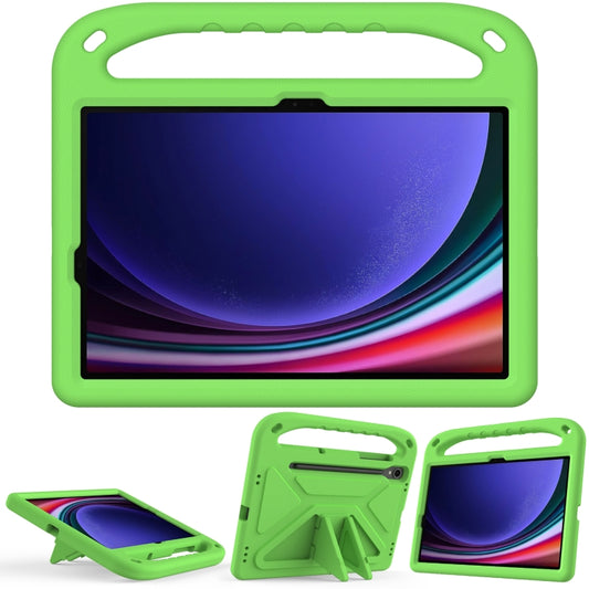 For Samsung Galaxy Tab S9 Handle EVA Shockproof Tablet Case with Holder(Green) - Galaxy Tab S9 Cases by PMC Jewellery | Online Shopping South Africa | PMC Jewellery | Buy Now Pay Later Mobicred