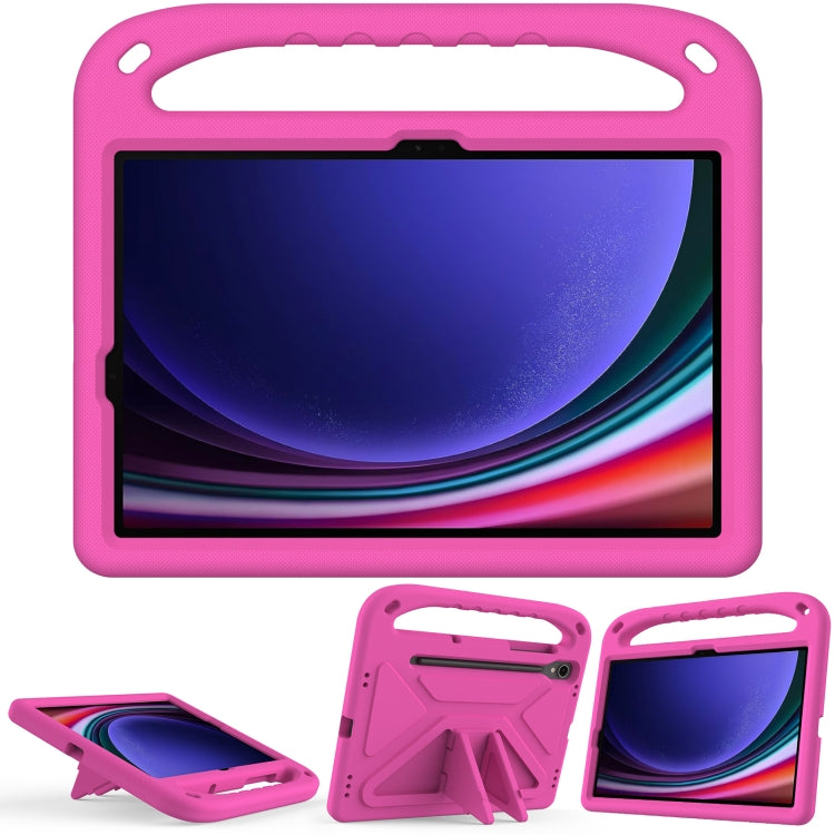 For Samsung Galaxy Tab S9 Handle EVA Shockproof Tablet Case with Holder(Rose Red) - Galaxy Tab S9 Cases by PMC Jewellery | Online Shopping South Africa | PMC Jewellery | Buy Now Pay Later Mobicred