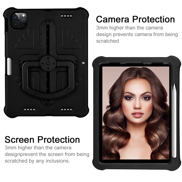 For iPad Pro 11 2024 Shield 360 Rotation Handle EVA Shockproof PC Tablet Case(Black) - iPad Pro 11 2024 Cases by PMC TechLife | Online Shopping South Africa | PMC TechLife | Buy Now Pay Later Mobicred