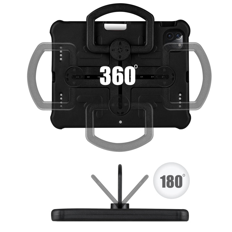 For iPad Pro 11 2024 Shield 360 Rotation Handle EVA Shockproof PC Tablet Case(Black) - iPad Pro 11 2024 Cases by PMC TechLife | Online Shopping South Africa | PMC TechLife | Buy Now Pay Later Mobicred