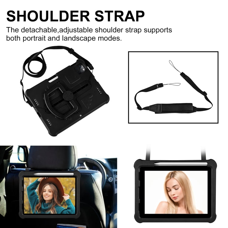 For iPad Air 11 2024 Shield 360 Rotation Handle EVA Shockproof PC Tablet Case(Black) - iPad Air 11 2024 Cases by PMC TechLife | Online Shopping South Africa | PMC TechLife | Buy Now Pay Later Mobicred