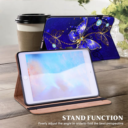 For Samsung Galaxy Tab S9 Ultra Crystal Texture Painted Leather Tablet Case(Diamond Butterflies) - Galaxy Tab S9 Ultra Cases by PMC Jewellery | Online Shopping South Africa | PMC Jewellery | Buy Now Pay Later Mobicred