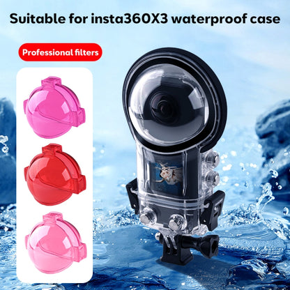 For Insta360 X3 Housing Diving Color Lens Filter(Purple) - Len Accessories by PMC Jewellery | Online Shopping South Africa | PMC Jewellery | Buy Now Pay Later Mobicred