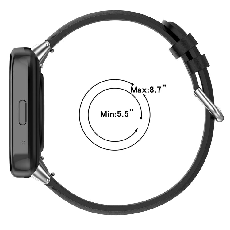 For Redmi Watch 3 Lite / Watch 3 Active Leather Replacement Watch Band(Brown) - Watch Bands by PMc TechLife | Online Shopping South Africa | PMc TechLife | Buy Now Pay Later Mobicred