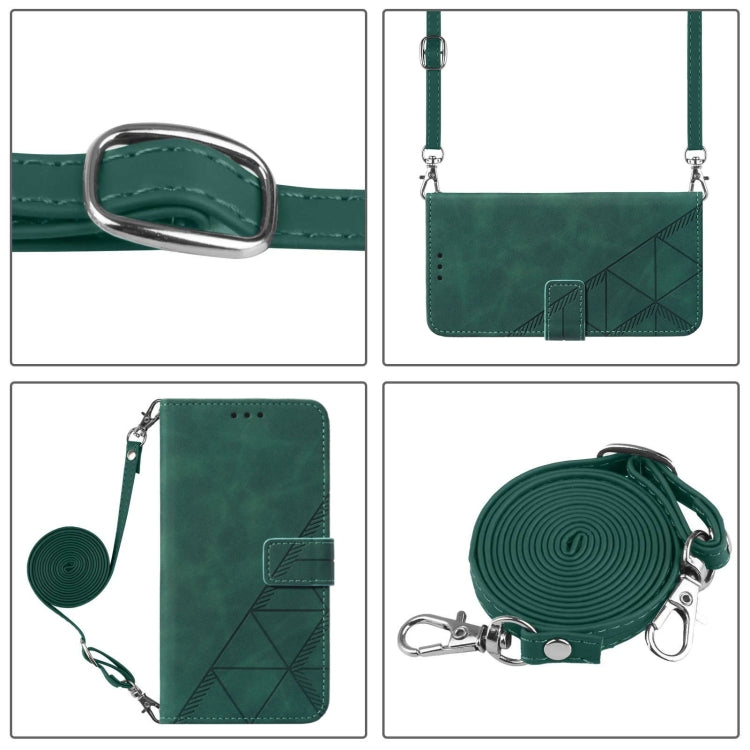 For Huawei Pura 70 Pro Crossbody 3D Embossed Flip Leather Phone Case(Dark Green) - Huawei Cases by PMC Jewellery | Online Shopping South Africa | PMC Jewellery | Buy Now Pay Later Mobicred