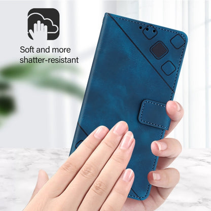 For Huawei Pura 70 Skin Feel Embossed Leather Phone Case(Blue) - Huawei Cases by PMC Jewellery | Online Shopping South Africa | PMC Jewellery | Buy Now Pay Later Mobicred