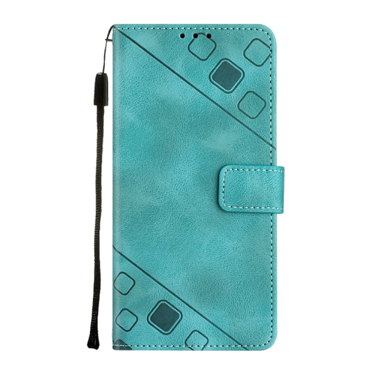 For Google Pixel 9 / 9 Pro Skin-feel Embossed Leather Phone Case(Green) - Google Cases by PMC TechLife | Online Shopping South Africa | PMC TechLife | Buy Now Pay Later Mobicred