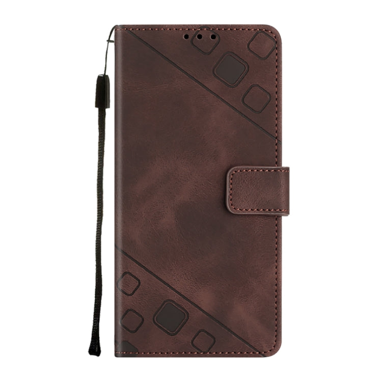 For Google Pixel 9 / 9 Pro Skin-feel Embossed Leather Phone Case(Brown) - free shipping - PMC TechLife - Order now!