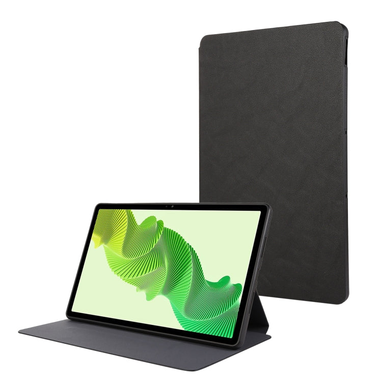 For Lenovo Xiaoxin Pad Pro 12.7 Simple Crazy Horse Leather Tablet Case(Black) - Lenovo by PMC TechLife | Online Shopping South Africa | PMC TechLife | Buy Now Pay Later Mobicred
