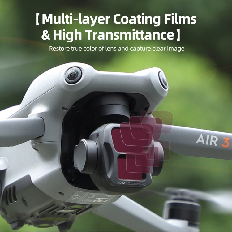 For DJI Air 3 Sunnylife Camera Lens Filter, Filter:4 in 1 ND4/PL ND8/PL ND16/PL ND32/PL - free shipping - PMC TechLife - Order now!
