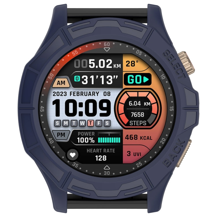 For Amazfit Cheetah / Cheetah Pro Armor Hollow Watch Protective Case(Midnight Blue) - Watch Cases by PMC TechLife | Online Shopping South Africa | PMC TechLife