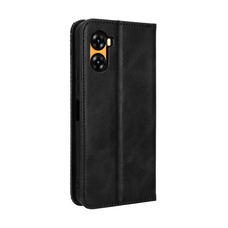 For UMIDIGI G3 / G3 Max / G3 Plus Magnetic Buckle Retro Texture Leather Phone Case(Black) - More Brand by PMC Jewellery | Online Shopping South Africa | PMC Jewellery | Buy Now Pay Later Mobicred