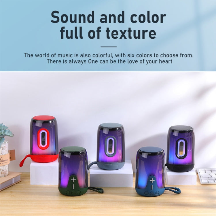 T&G TG-652 Portable RGB Light Transparent Bluetooth Speaker(Green) - Desktop Speaker by T&G | Online Shopping South Africa | PMC Jewellery | Buy Now Pay Later Mobicred