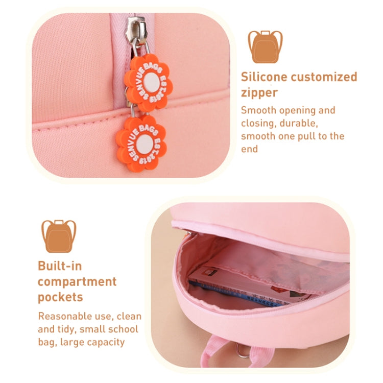 Children Cute Cartoon Anti-Lost Kindergarten School Bag(Pink Apple Medium) - Double-shoulder Bags by PMc TechLife | Online Shopping South Africa | PMc TechLife | Buy Now Pay Later Mobicred