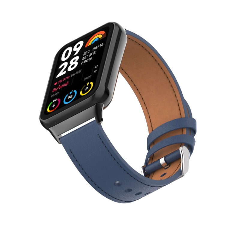 For Xiaomi Smart Band 9 Pro / 8 Pro 18mm Microfiber Sewing Leather Watch Band(Blue) - free shipping - PMc TechLife - Order now!