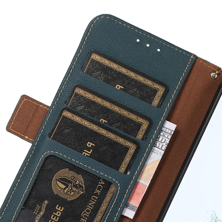 For Sony Xperia 1 VI Side-Magnetic TJ Genuine Leather RFID Phone Case(Green) - Sony Cases by PMC TechLife | Online Shopping South Africa | PMC TechLife | Buy Now Pay Later Mobicred
