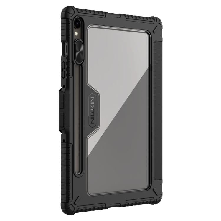 For Samsung Galaxy Tab S10 FE NILLKIN Bumper Pro Multi-angle Folding Style Tablet Leather Case(Black) - free shipping - PMC TechLife - Order now!