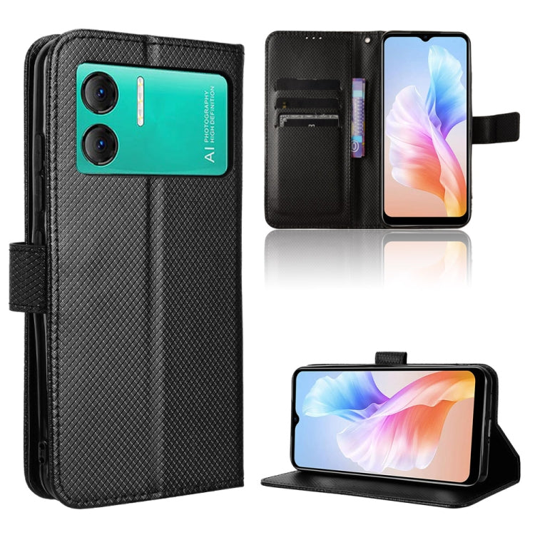 For Doogee X98 Diamond Texture Leather Phone Case(Black) - free shipping - PMC TechLife - Order now!