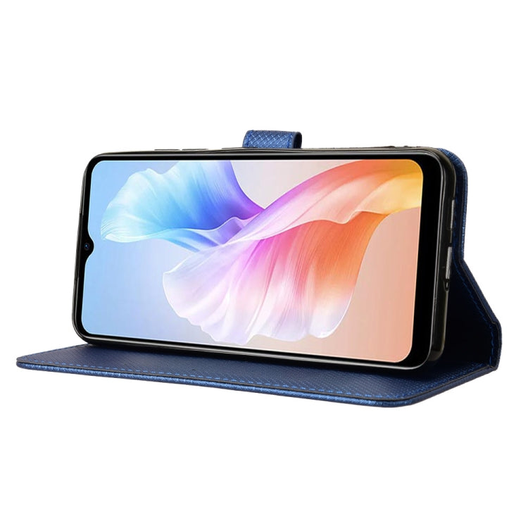 For Doogee X98 Diamond Texture Leather Phone Case(Blue) - Doogee Cases by PMC TechLife | Online Shopping South Africa | PMC TechLife | Buy Now Pay Later Mobicred