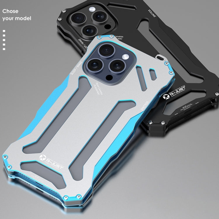 For iPhone 15 Pro Max R-JUST RJ17 Shockproof Armor Metal Phone Case(Blue) - free shipping - PMC TechLife - Order now!