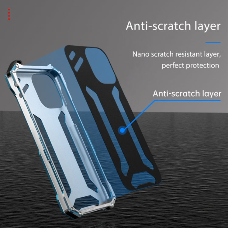 For iPhone 15 Pro R-JUST RJ17 Shockproof Armor Metal Phone Case(Blue) - iPhone 15 Pro Cases by R-JUST | Online Shopping South Africa | PMC TechLife | Buy Now Pay Later Mobicred