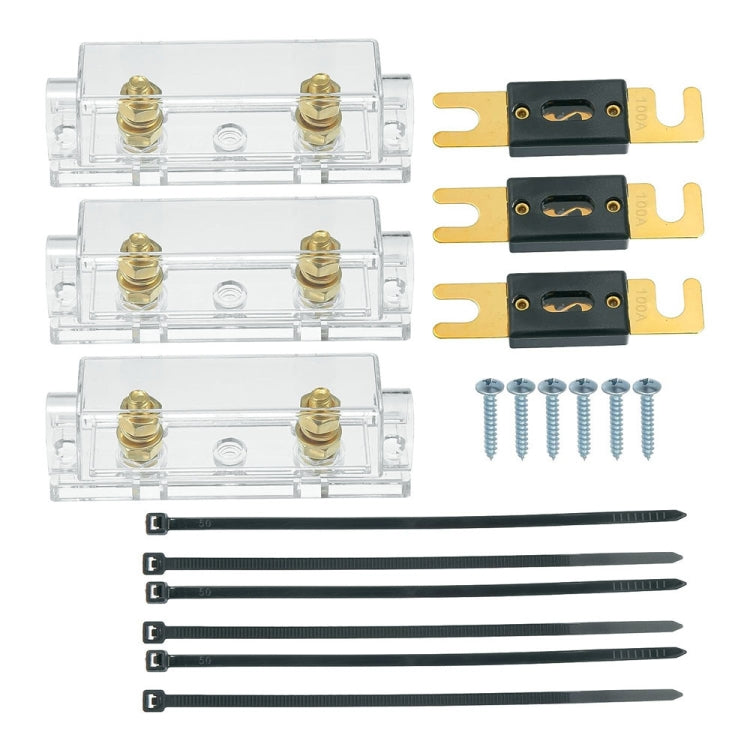 3 in 1 ANL Car Audio Modified Fuse Holder with 200A Fuse, Current:100A - Fuse by PMC TechLife | Online Shopping South Africa | PMC TechLife | Buy Now Pay Later Mobicred