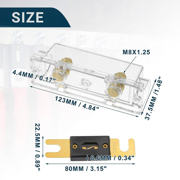 3 in 1 ANL Car Audio Modified Fuse Holder with 200A Fuse, Current:400A - Fuse by PMC TechLife | Online Shopping South Africa | PMC TechLife | Buy Now Pay Later Mobicred