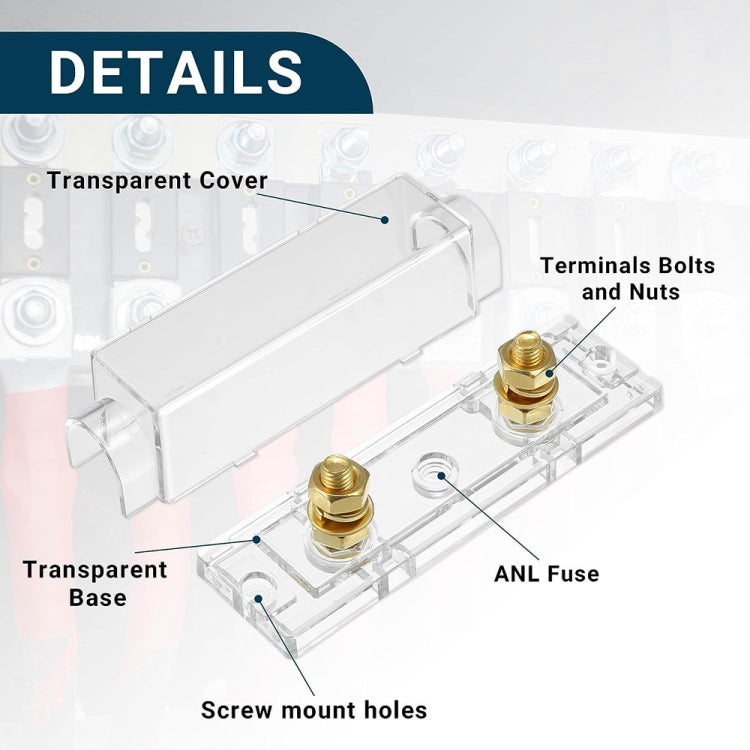 3 in 1 ANL Car Audio Modified Fuse Holder with 200A Fuse, Current:500A - Fuse by PMC TechLife | Online Shopping South Africa | PMC TechLife | Buy Now Pay Later Mobicred