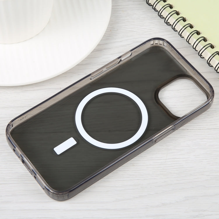 For iPhone 15 GEBEI MagSafe Magnetic Transparent Phone Case(Transparent Black) - iPhone 15 Cases by GEBEI | Online Shopping South Africa | PMC TechLife