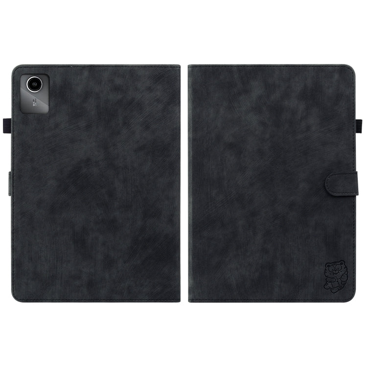 For Lenovo Tab M11/Xiaoxin Pad 11 2024 Tiger Pattern Flip Leather Tablet Case(Black) - Lenovo by PMC Jewellery | Online Shopping South Africa | PMC Jewellery | Buy Now Pay Later Mobicred