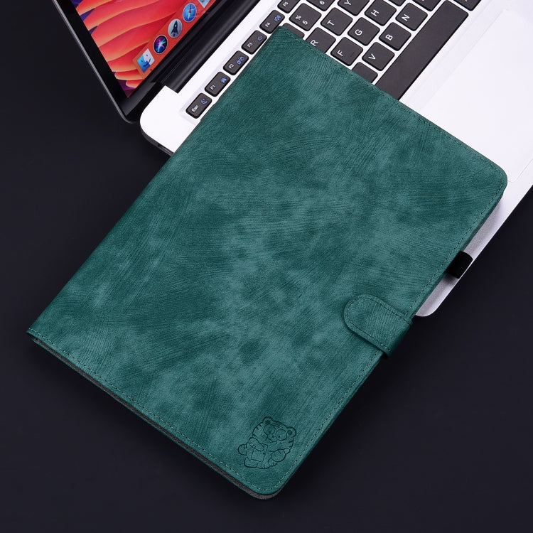 For Lenovo Tab P12 Pro 12.7 2025 Tiger Pattern Flip Leather Tablet Case(Dark Green) - Lenovo by PMC TechLife | Online Shopping South Africa | PMC TechLife | Buy Now Pay Later Mobicred