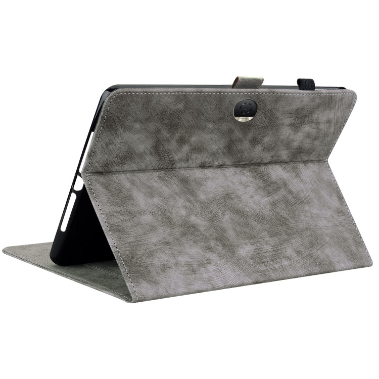 For Honor Pad 9 12.1 Embossed Tiger Pattern Leather Tablet Case(Grey) - Honor by PMC TechLife | Online Shopping South Africa | PMC TechLife | Buy Now Pay Later Mobicred