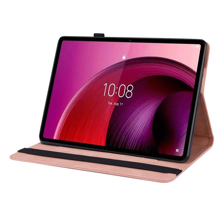 For Lenovo Tab M11/Xiaoxin Pad 11 2024 Butterfly Flower Embossed Leather Tablet Case(Rose Gold) - Lenovo by PMC Jewellery | Online Shopping South Africa | PMC Jewellery | Buy Now Pay Later Mobicred