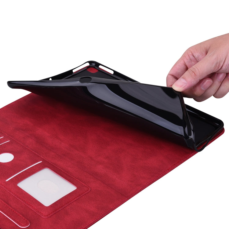 For Lenovo Tab K11 Plus Butterfly Flower Embossed Leather Tablet Case(Red) - Lenovo by PMC TechLife | Online Shopping South Africa | PMC TechLife | Buy Now Pay Later Mobicred