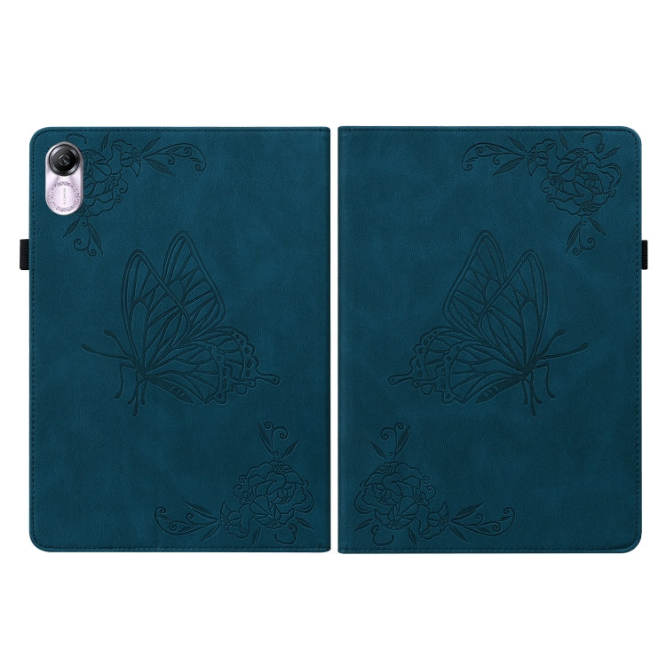 For Honor Pad X8 Pro/X9 Butterfly Flower Embossed Leather Tablet Case(Blue) - Honor by PMC TechLife | Online Shopping South Africa | PMC TechLife | Buy Now Pay Later Mobicred