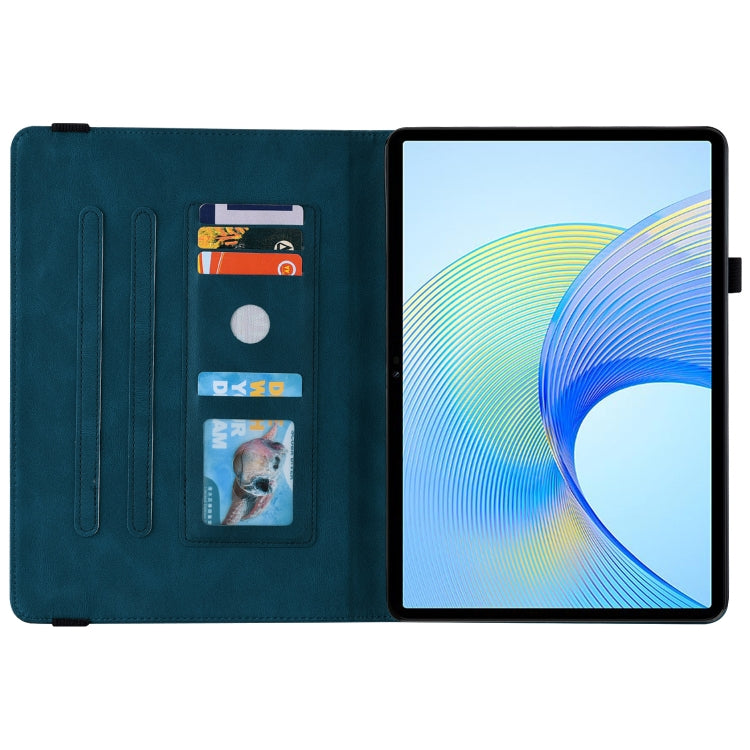 For Honor Pad X8 Pro/X9 Butterfly Flower Embossed Leather Tablet Case(Blue) - Honor by PMC TechLife | Online Shopping South Africa | PMC TechLife | Buy Now Pay Later Mobicred