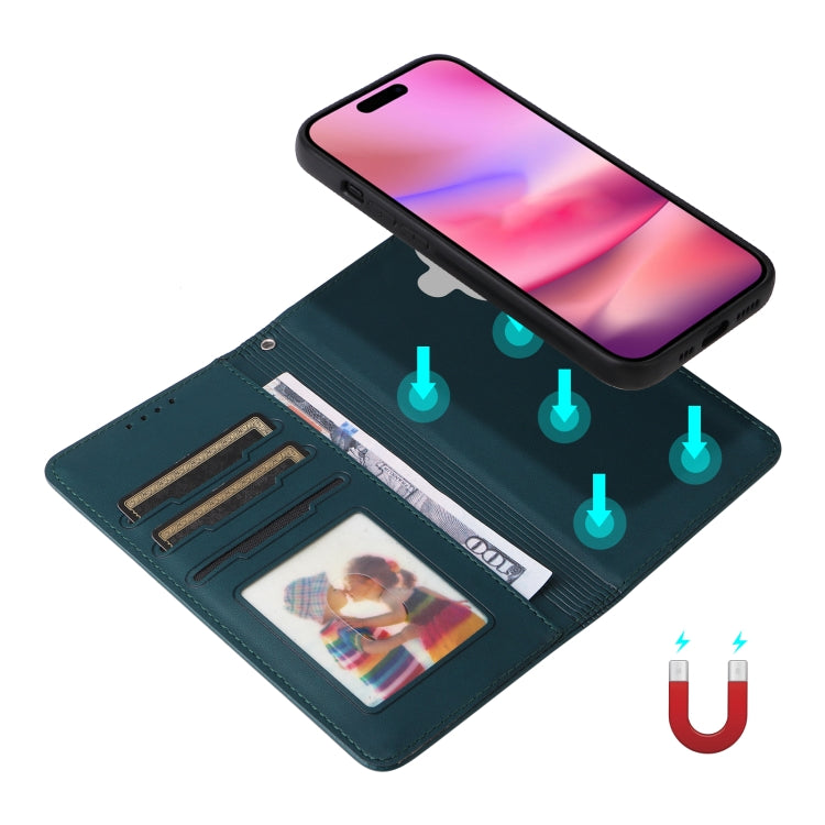 For iPhone 16 BETOPNICE BN-005 2 in 1 Detachable Imitate Genuine Leather Phone Case(Blue) - free shipping - PMC Jewellery - Order now!