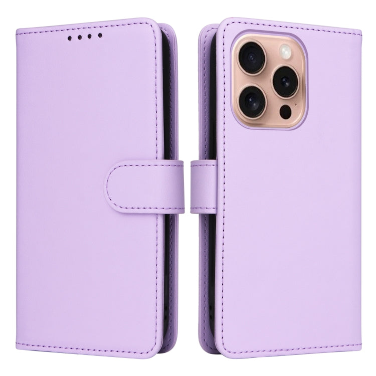 For iPhone 16 Pro BETOPNICE BN-005 2 in 1 Detachable Imitate Genuine Leather Phone Case(Light Purple) - iPhone 16 Pro Cases by BETOPNICE | Online Shopping South Africa | PMC Jewellery | Buy Now Pay Later Mobicred