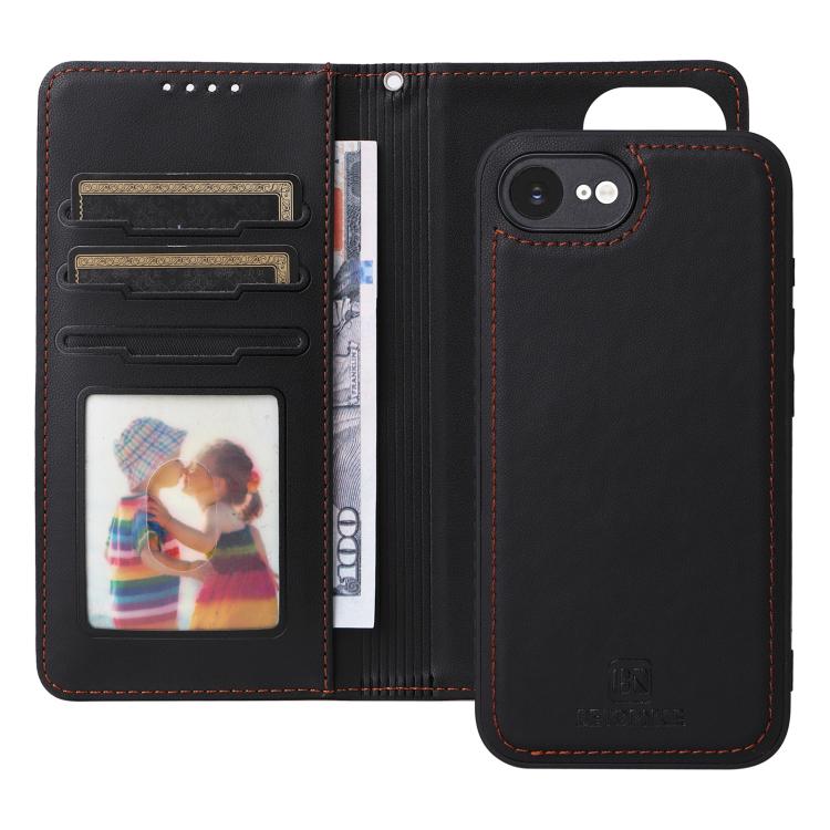 For iPhone 16e BETOPNICE BN-005 2 in 1 Detachable Imitate Genuine Leather Phone Case(Black) - free shipping - PMc TechLife - Order now!